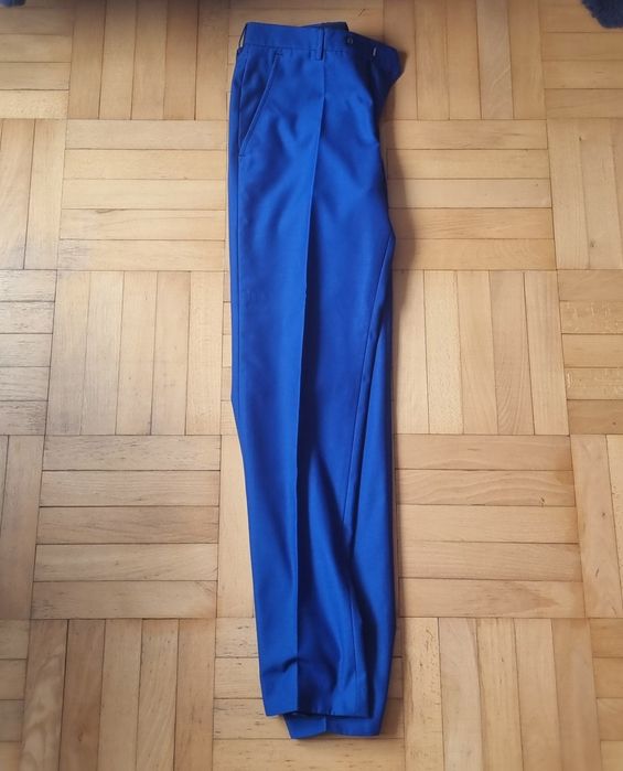 Garnitury męski niebieski habrowy elegancki w bardzo dobrym stanie