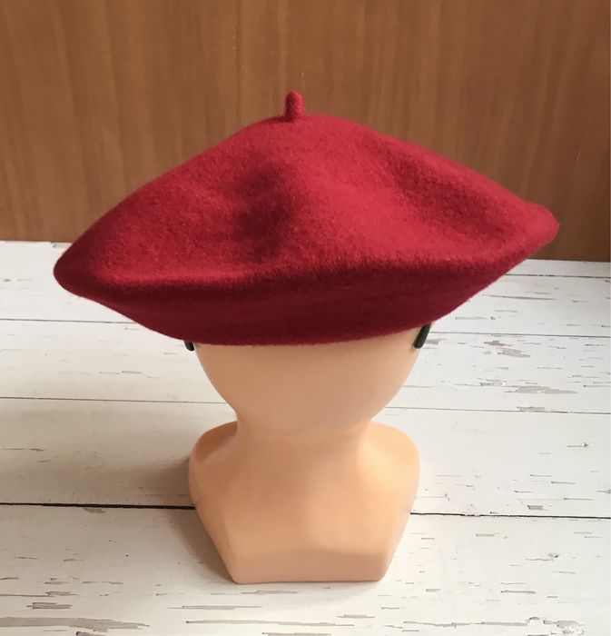 Piękny Damski Beret Fezko 100% Wełna Wool Rare Unikat Nowy !
