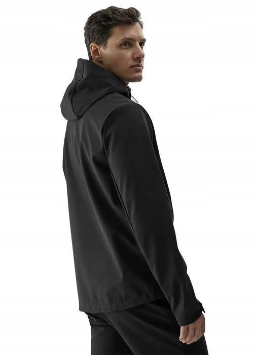 4F Męski Softshell Kurtka Sportowa Na Wiatr Z Kapturem Xl