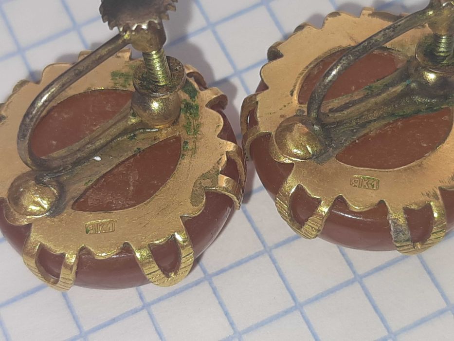 Серьги янтарные из СССР