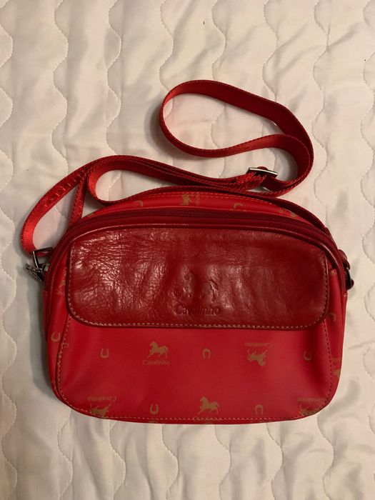 mala / bolsa tiracolo da cavalinho vermelha