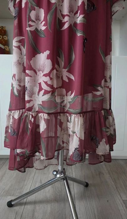 Urban Touch nowa zwiewna sukienka midi maksi plus size 48 wesele komunia