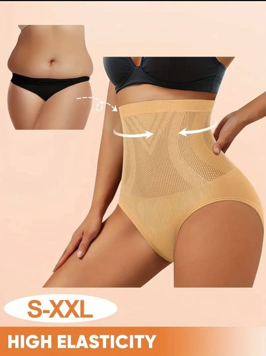 Безшовні корректируючі жіночі трусики з контролем для живота xxl