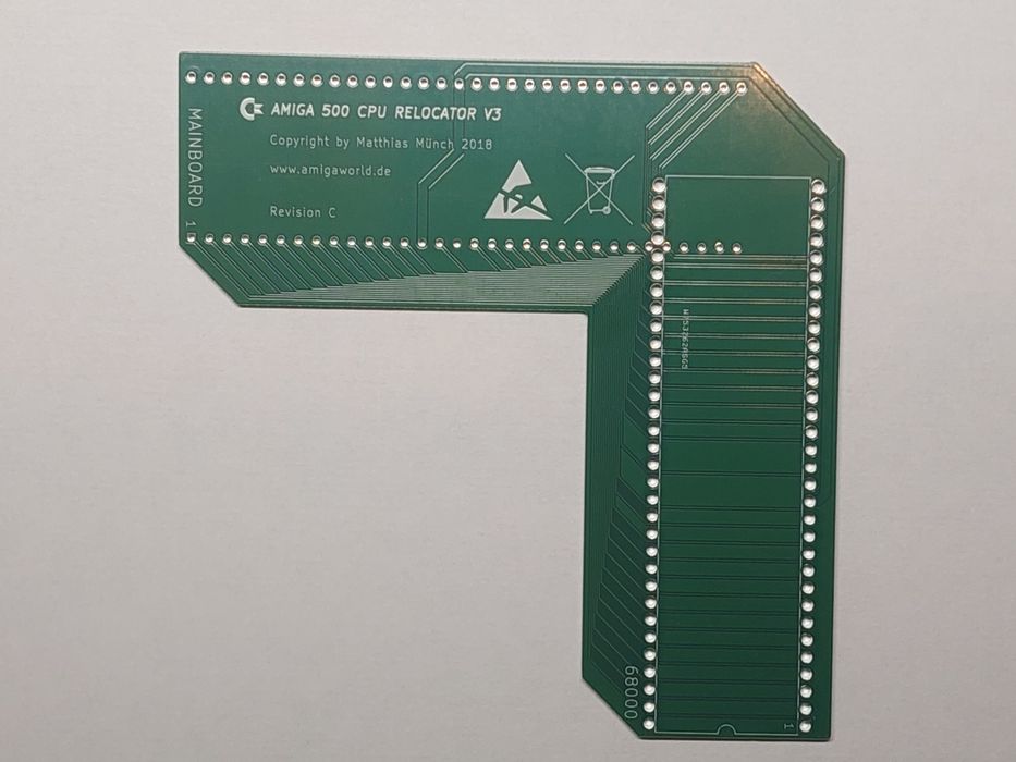 Плата CPU Relocator for Amiga 500.