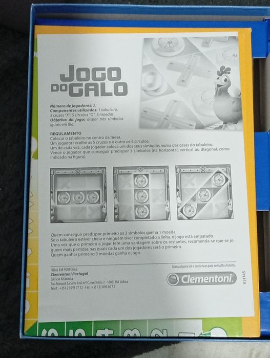 Jogo 2 em 1 Ludo e Jogo do Galo completo em caixa