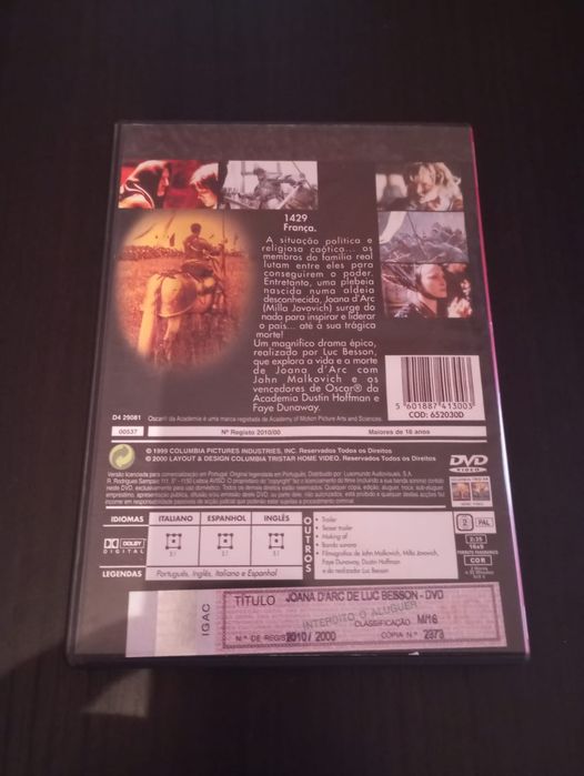 DVD Filme Joana D'Arc