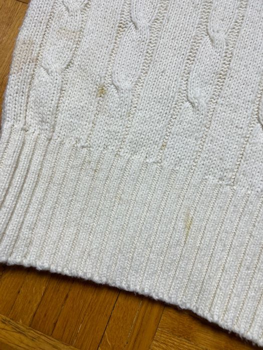 Sweter Lacoste vintage white rare