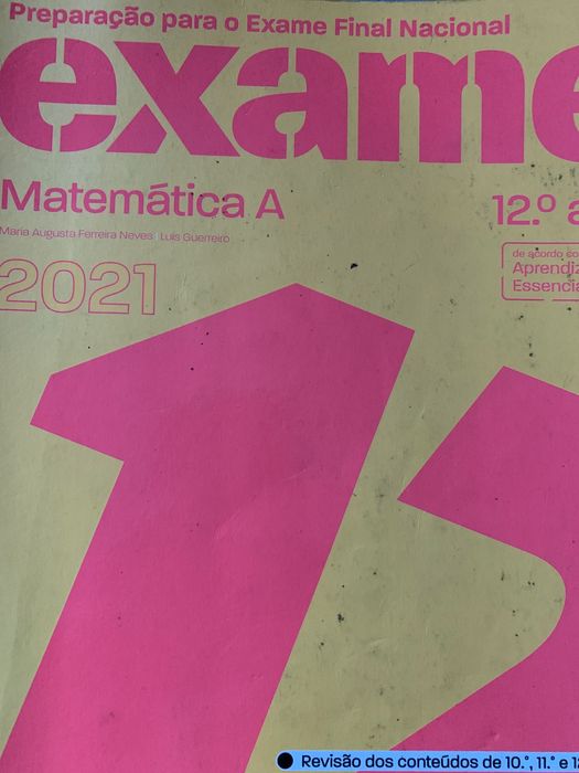 Exame final 12 ano Matemática