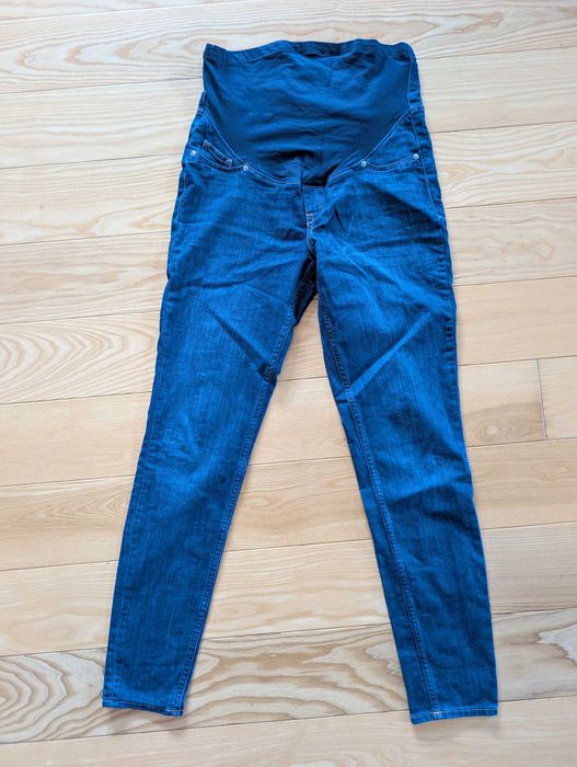 Jeansy ciążowe H&M mama granatowe rozmiar M bardzo wygodne