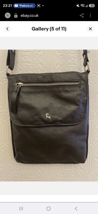 Сумка Ashwood унисекс 21×26 см, Англия натуральная кожа