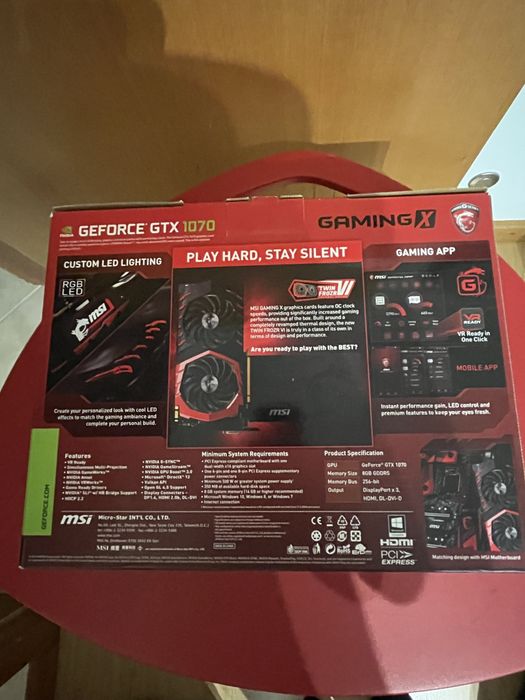Placa grafica MSI 1070 GTX