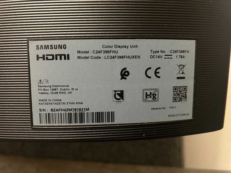 Monitor Samsung 24″ Full HD Curvo – Bom Estado