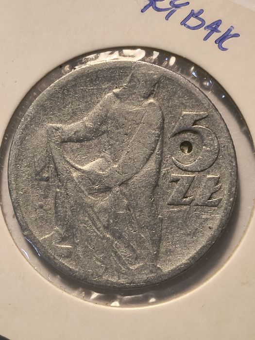 5 zł rybak 1958 rok