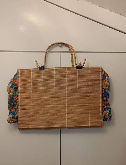 Saco de praia tecido e esteira