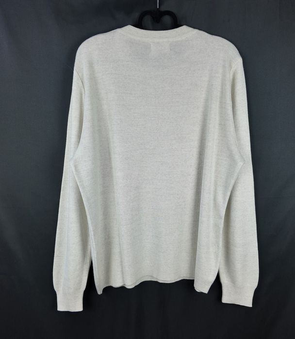 Zara Man Sweter L Kremowy Guziki Na Ramieniu