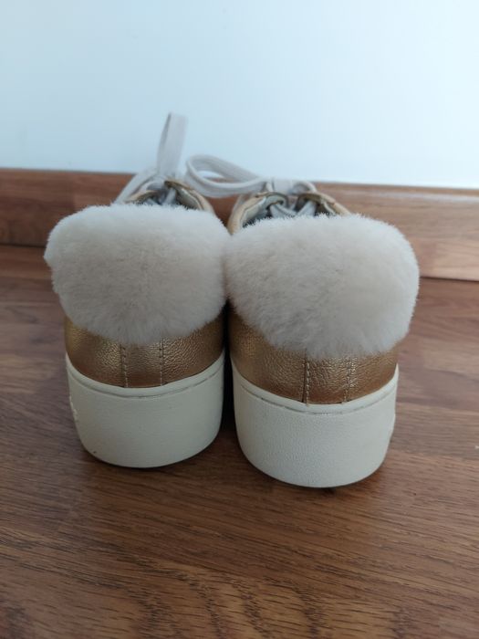 Michael Kors Poppy Gold Damskie Buty Skóra