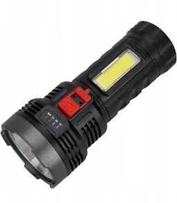 NOWY!!! Latarka LED taktyczna 2w1 USB + panel solarny VERGIONIC