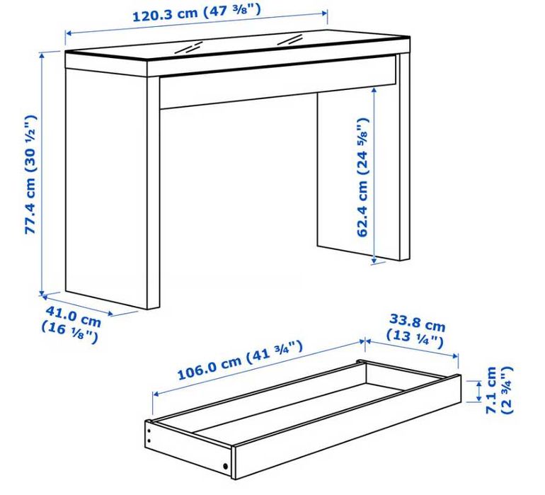 Toucador aparador consola Malm ikea