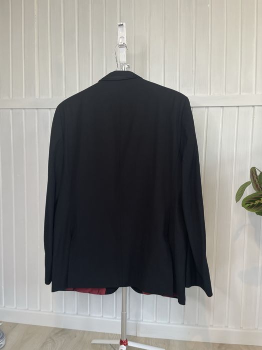 Elegancki czarny garnitur rozmiar L XL welniany