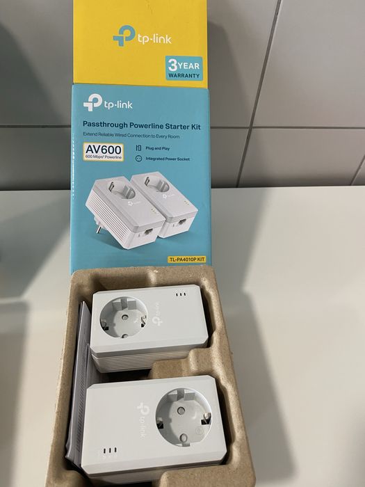 Repetidor de rede TP Link AV 600 PassthroughPowesline Kit