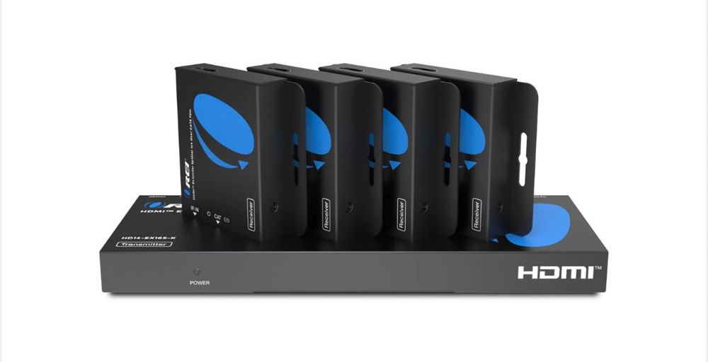 Splitter OREI HDMI para RJ45 x4 e conversores