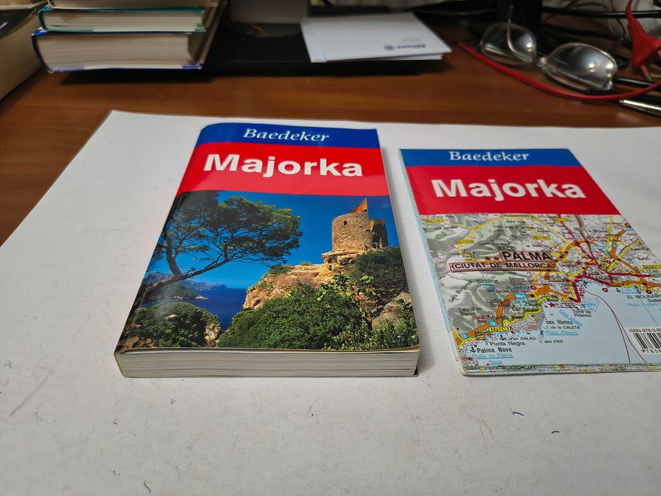 Majorka, przewodnik Baedeker z mapą drogową