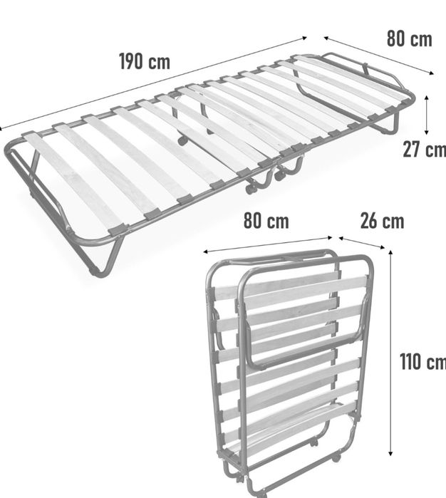 Cama dobrável de solteiro