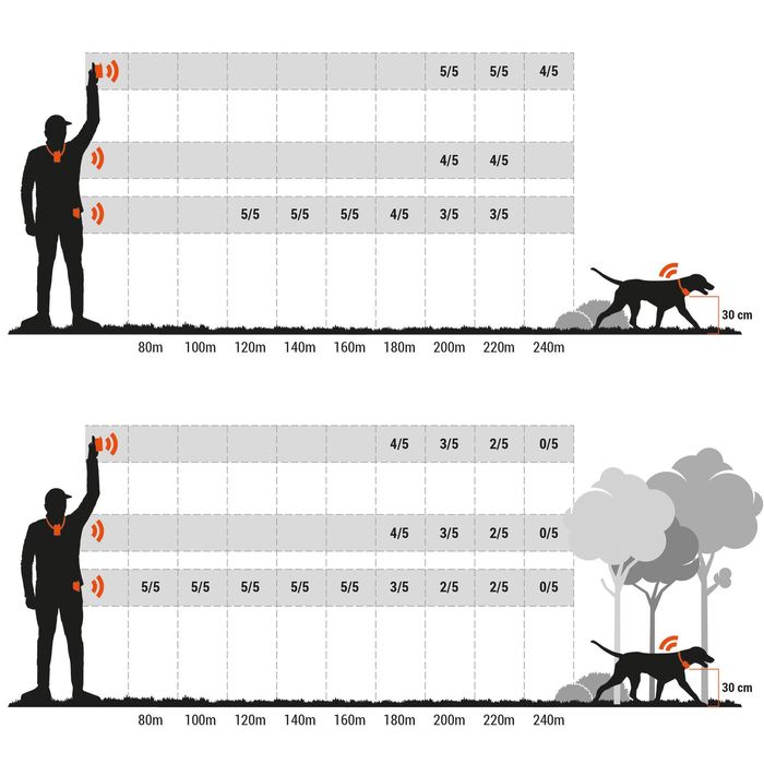 COLEIRA + TELECOMANDO DE ADESTRAMENTO DE CÃO DE CAÇA NUM'AXES CANICOM