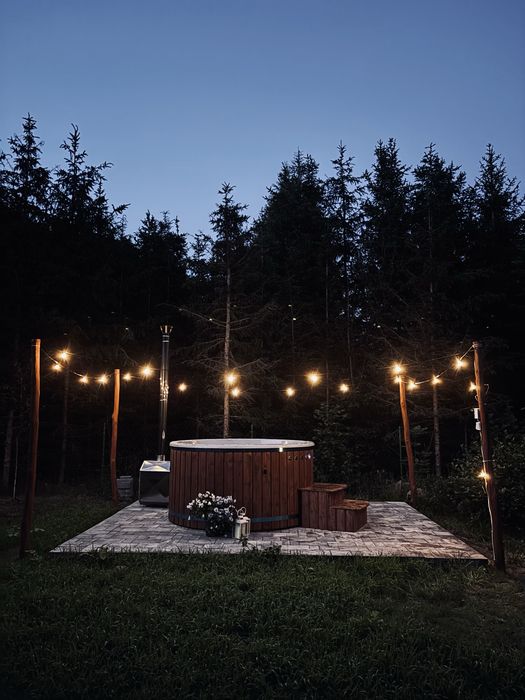 Chata na Podlasiu | Domek w lesie | Jacuzzi ogrodowe