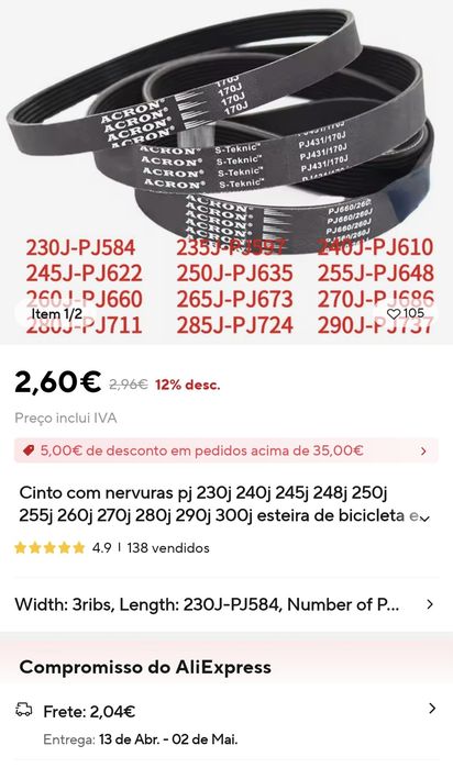 Bicicleta estática Miralago