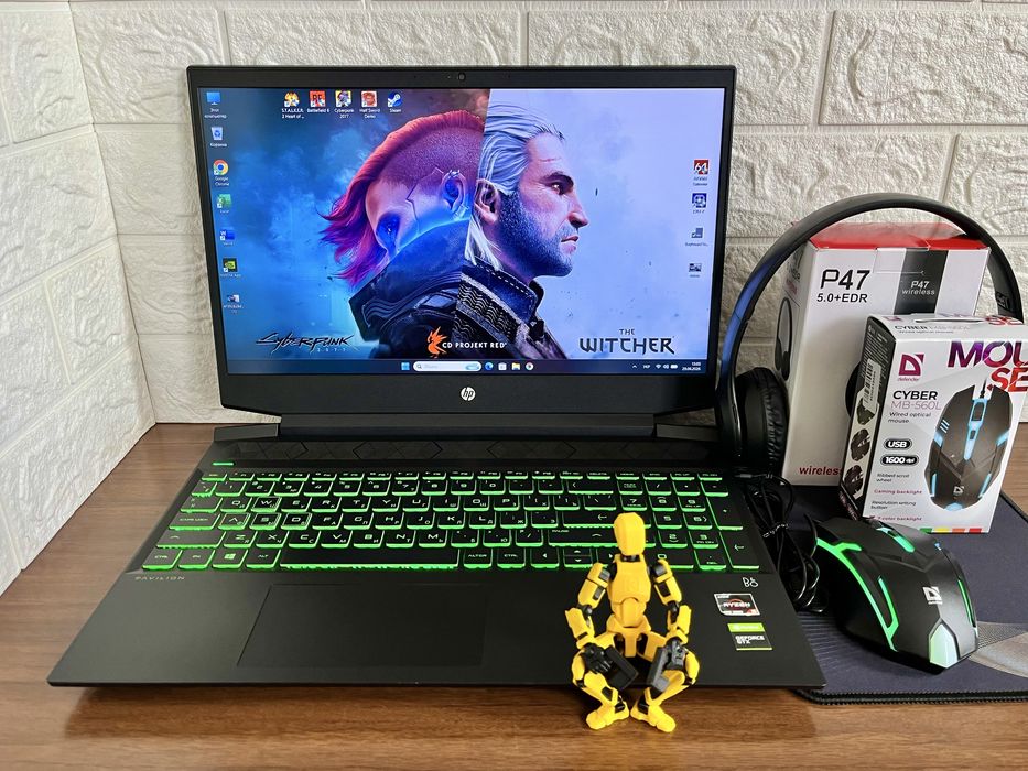Мощный HP Pavilion / 144Hz / Ryzen 5 / GTX 1650ti / 16Gb / игры + комплект