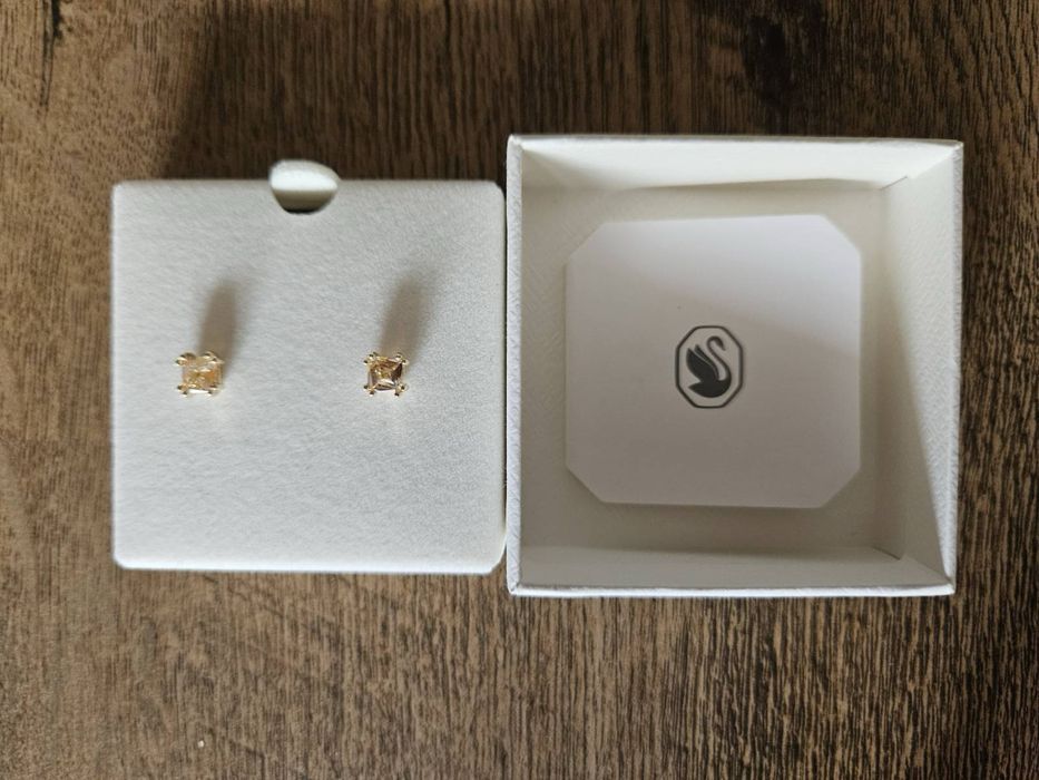 Swarovski Stilla Stud Earrings - kolczyki sztyft stal pozłacana