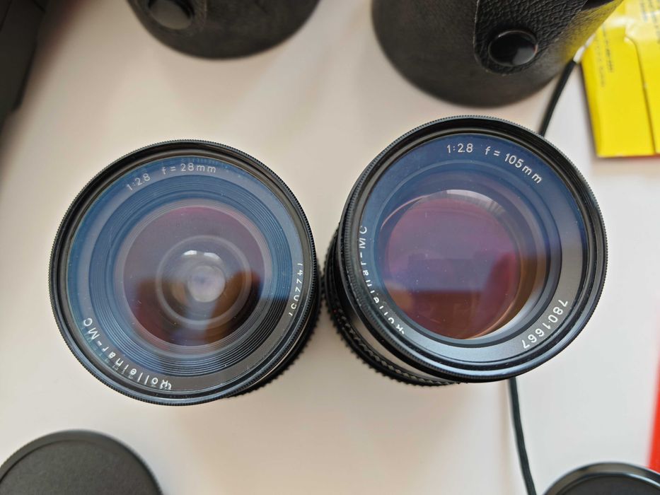 Aparat lustrzanka analogowa Rolleiflex SL35 E 3 obiektywy