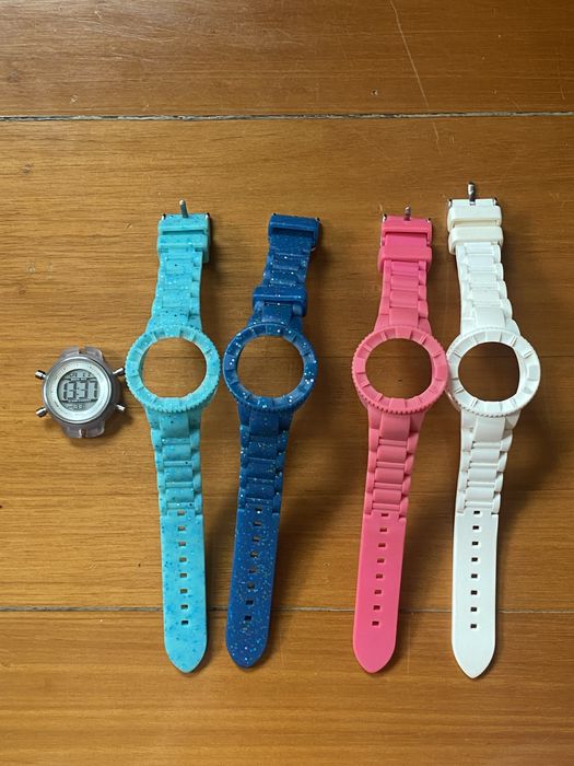 Relogio digital mosquito watx&colors 38mm com 4 braceletes