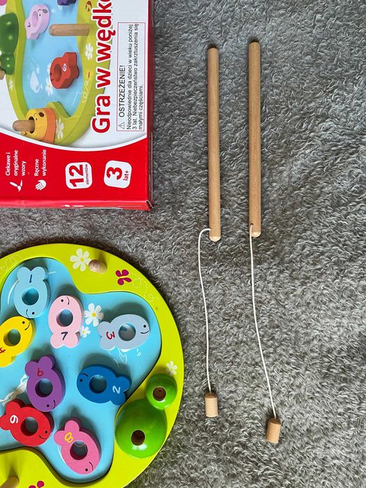 Drewniana Gra Łowienie rybek Classic World 12 elementów