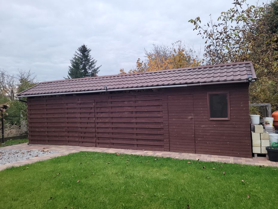 Wiata domek narzędziowy drewutnia.