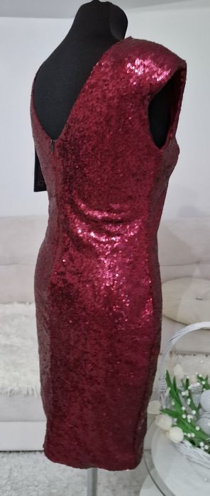 Sukienka bordo,cekiny.