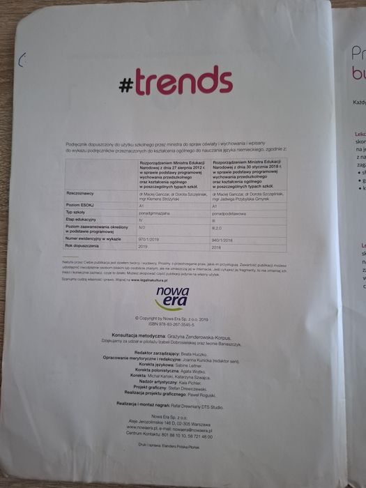 Niemiecki #trends neu 1 liceum technikum