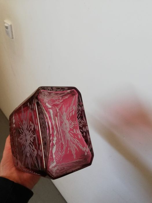 Garrafa de cristal lapidada