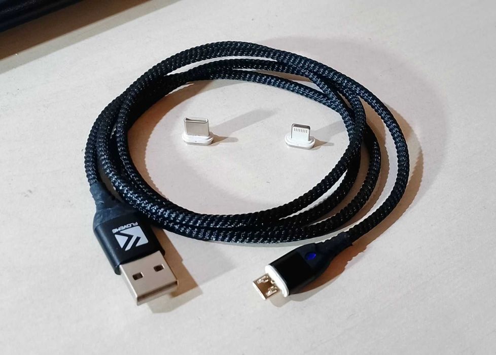 Кабель магнитный USB зарядка передача данных TypeС microUSB Lightning