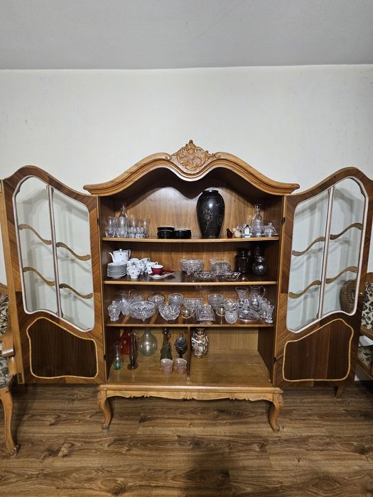 Witryna kredens | oryginał Rumunia '83 | styl vintage, retro, PRL