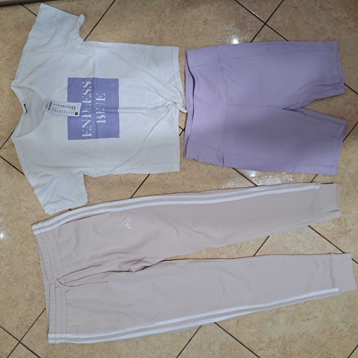 Mega paka-spodnie ADIDAS , bluzy modne ,dres  leginsy 4F ZESTAW 36-38