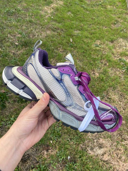 Взуття balenciaga 3xl purple , dirty beige , white кросівки баленсіага 3хл