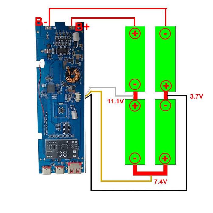Плата повербанка PD100w SW6306 21700