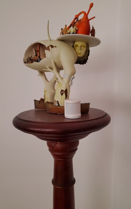 Coluna madeira trabalhada