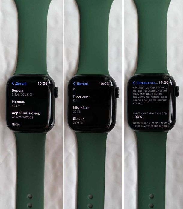 Стан нових Like New Apple Watch 7 41 Green Гарантія Магазин