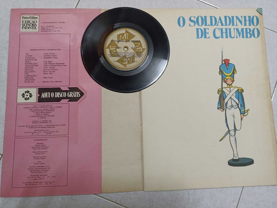 Livro infantil antigo com disco vinil   1973