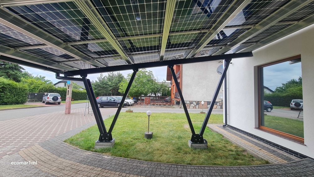 Wiata samochodowa carport 6 stanowisk