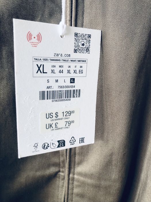 Zara Man Orgins kurtka Szwedka wiatrówka regular fit XL khaki
