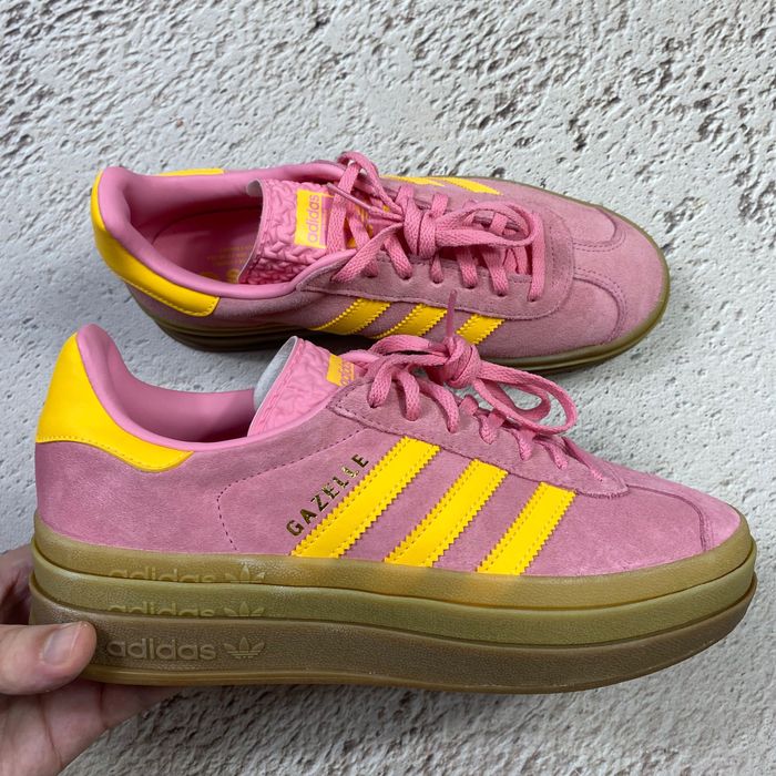 if4498 Оригінал! нові жіночі кеди adidas gazelle bold xlg pink рожеві